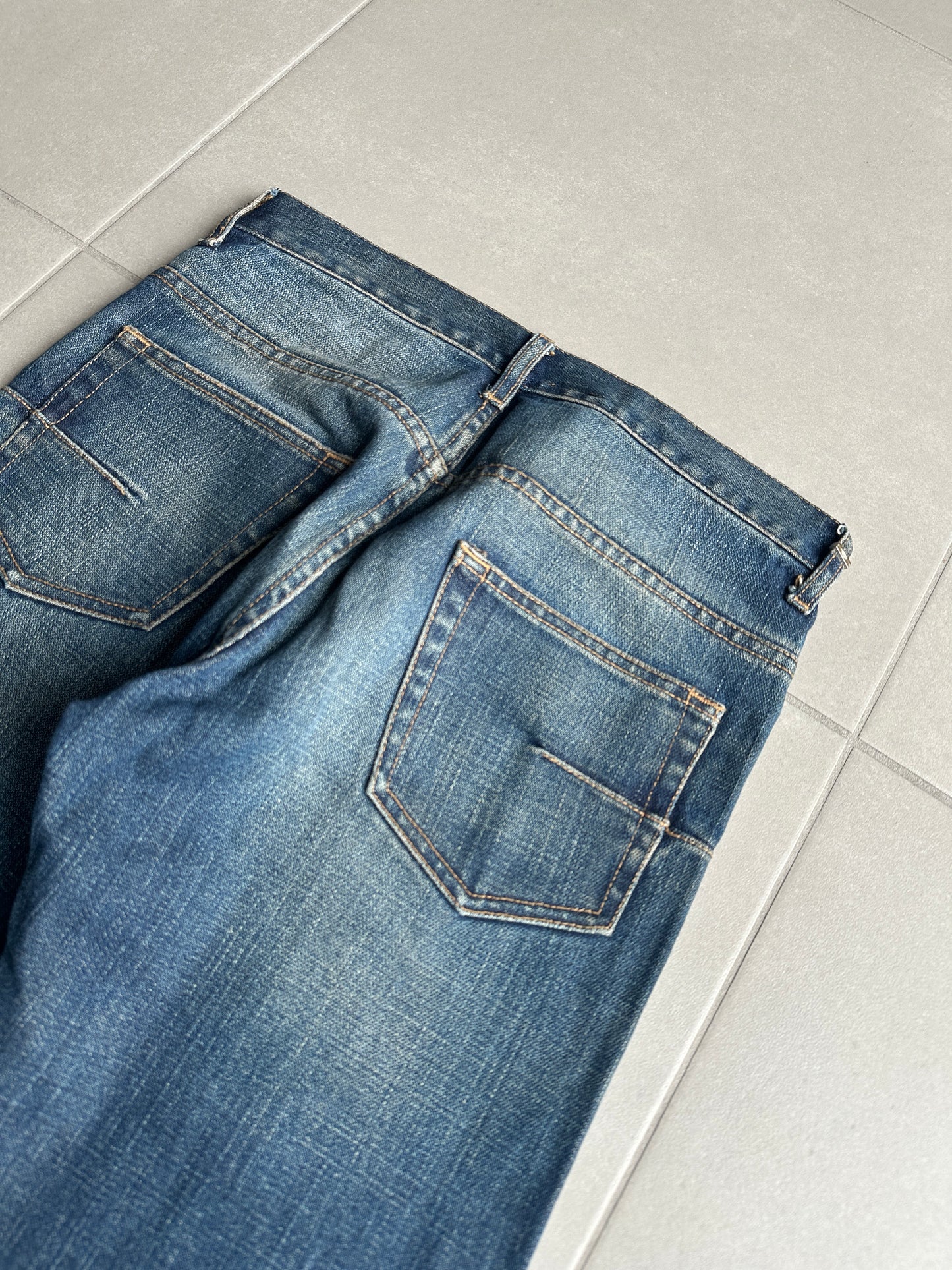 Dior Homme SS05 “BECK/Untitled” whiskered rust washed denim