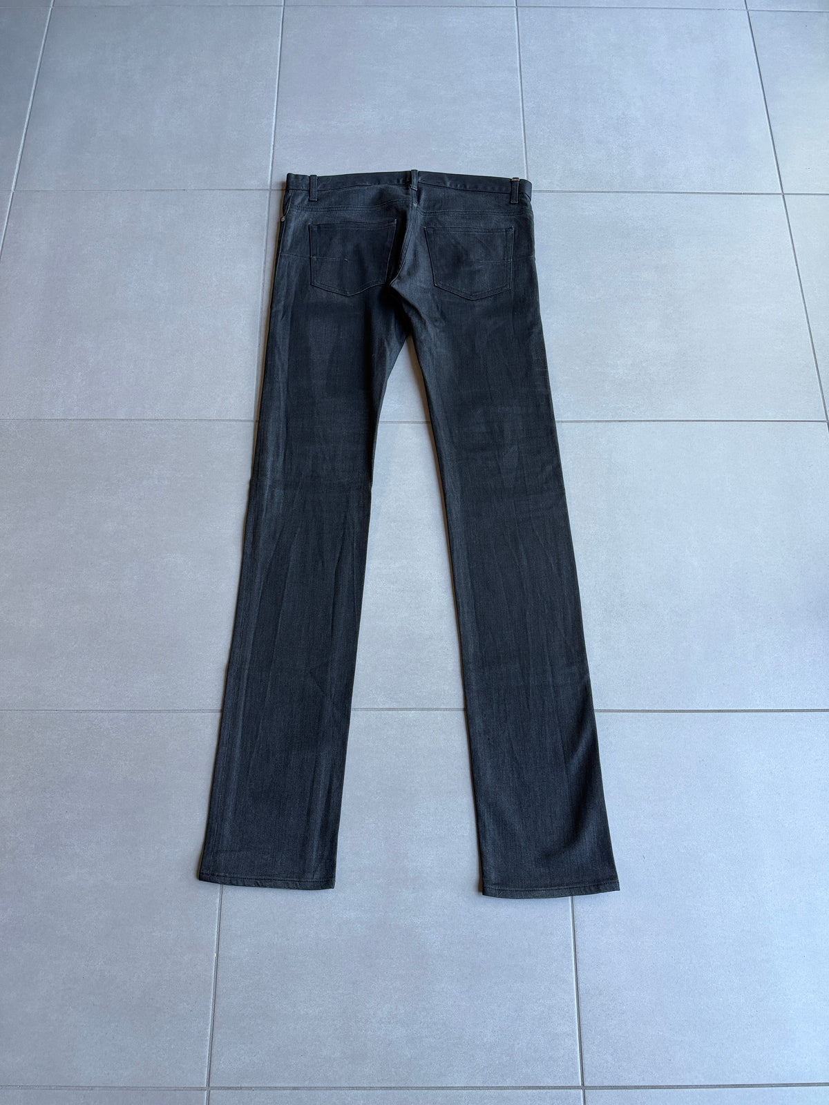 Dior Homme AW07 "navigate" polyurethane wax coated jeans