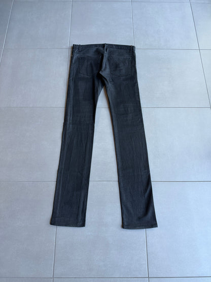 Dior Homme AW07 "navigate" polyurethane wax coated jeans