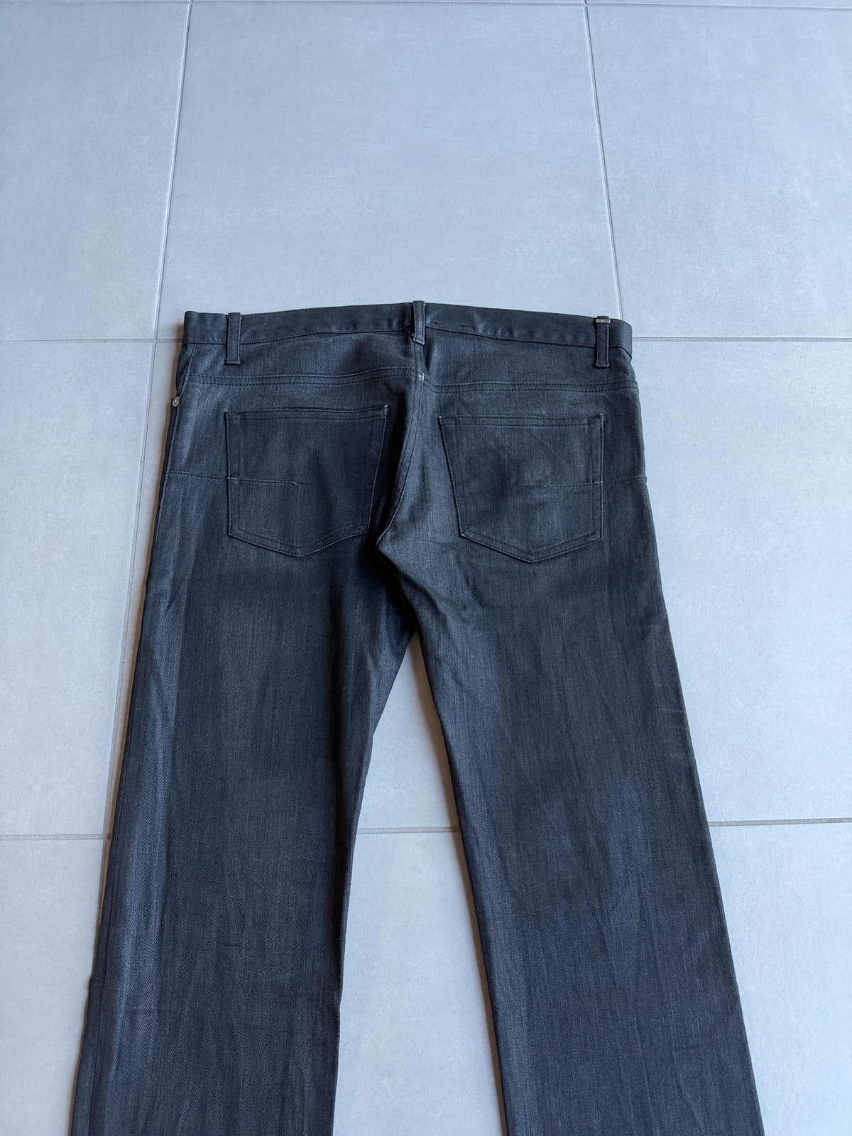 Dior Homme AW07 "navigate" polyurethane wax coated jeans
