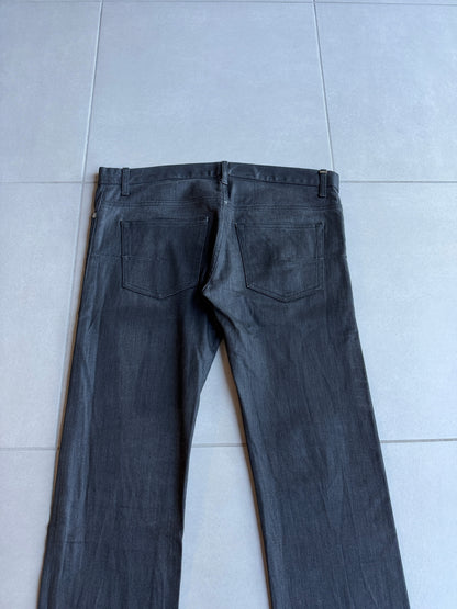 Dior Homme AW07 "navigate" polyurethane wax coated jeans