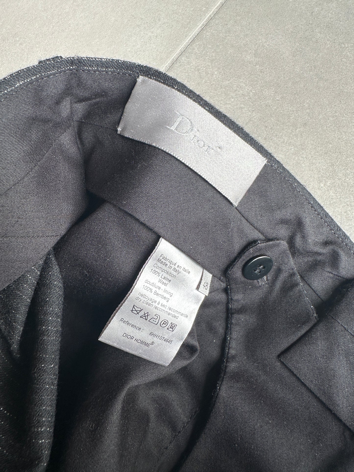 Dior Homme AW06 “These grey days” Pinstripe bootcut trousers