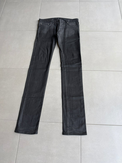 Dior Homme AW07 "navigate" polyurethane wax coated jeans