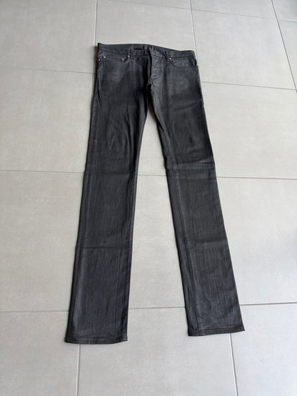 Dior Homme AW07 "navigate" polyurethane wax coated jeans