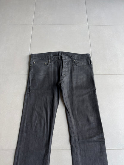 Dior Homme AW07 "navigate" polyurethane wax coated jeans