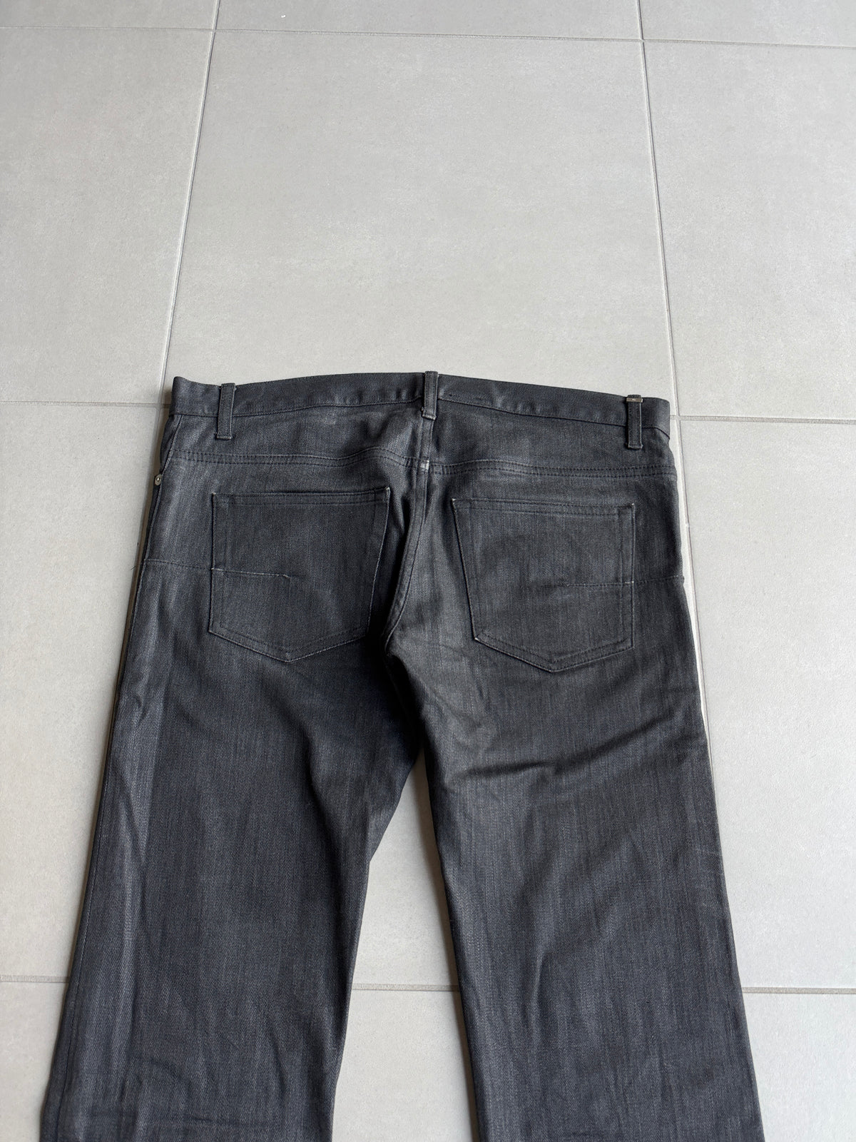 Dior Homme AW07 "navigate" polyurethane wax coated jeans