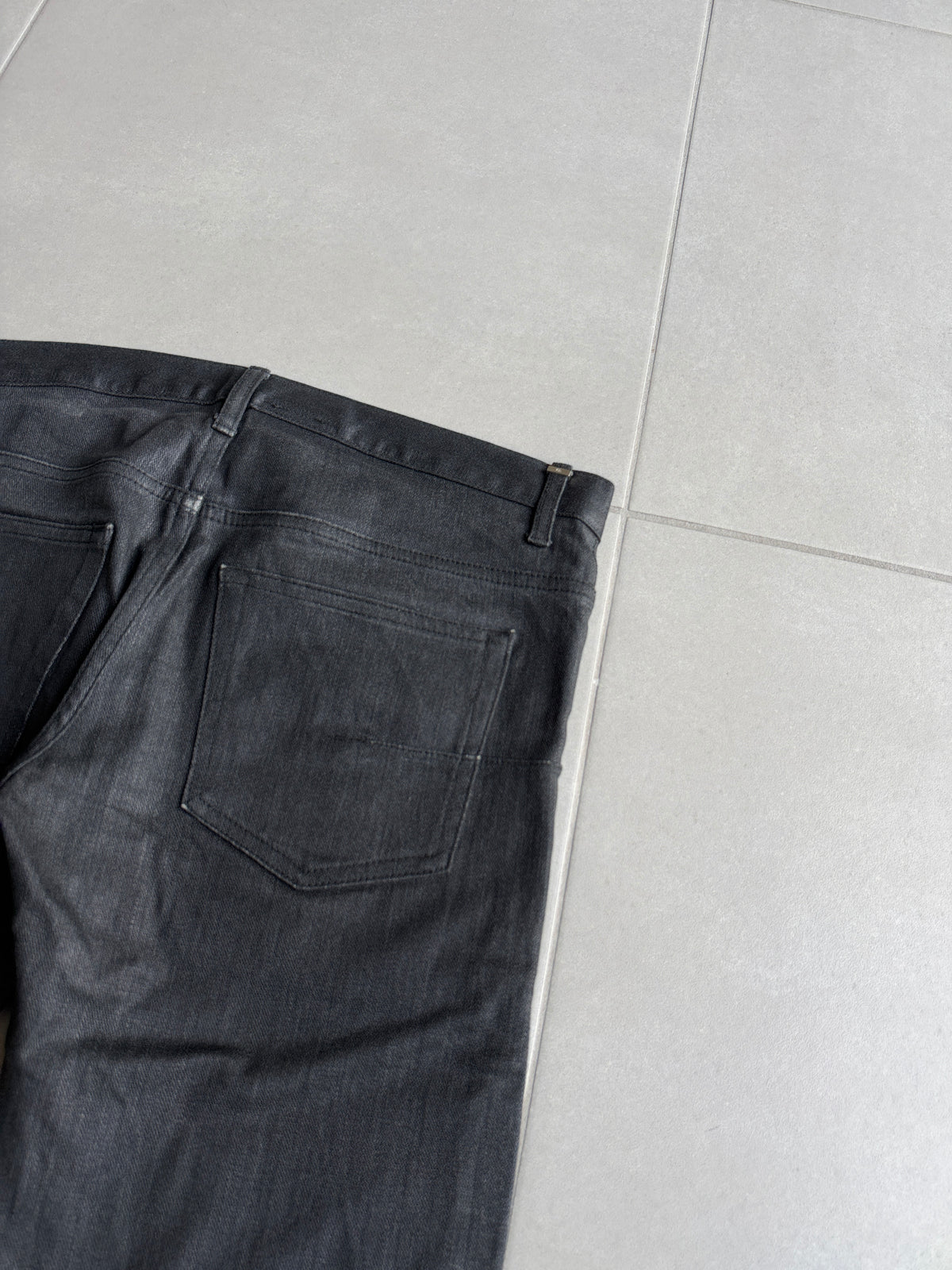 Dior Homme AW07 "navigate" polyurethane wax coated jeans