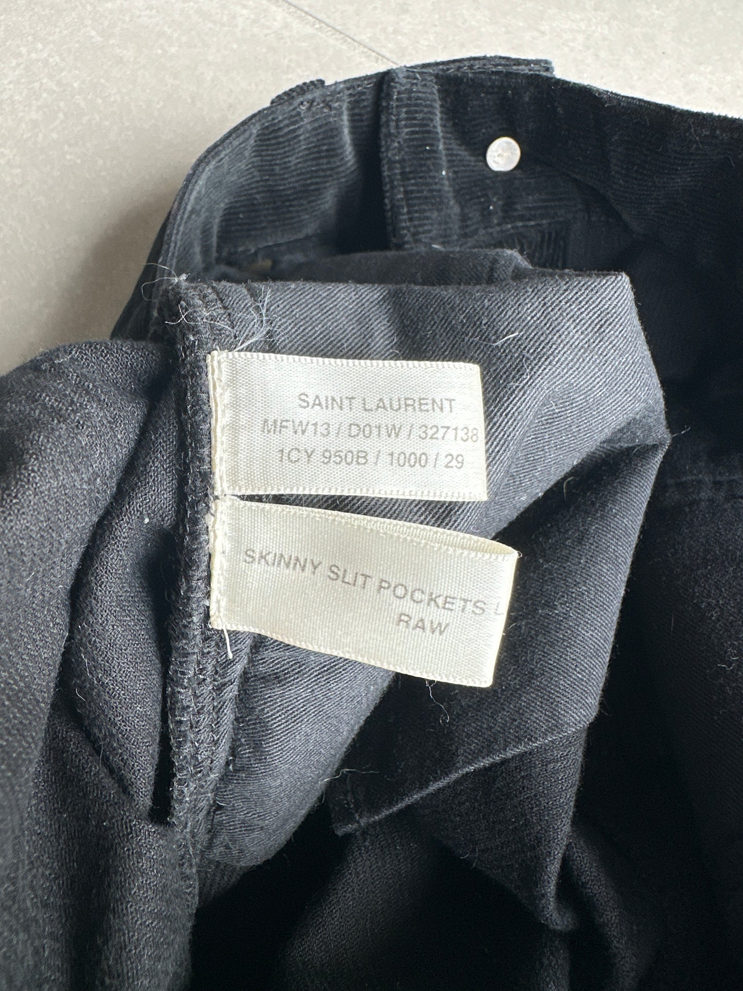 Saint Laurent Paris AW13 sample corduroy D01 Trousers