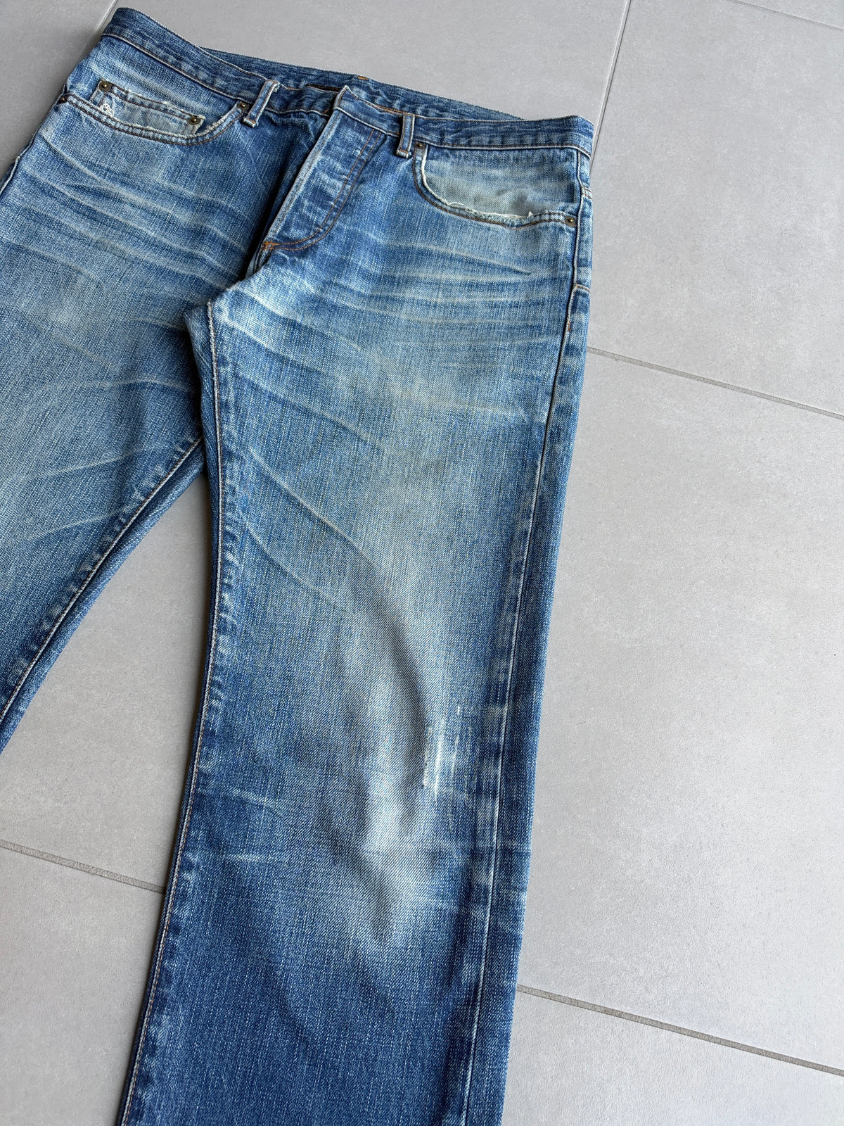 Dior homme AW06 washed clawmark jeans