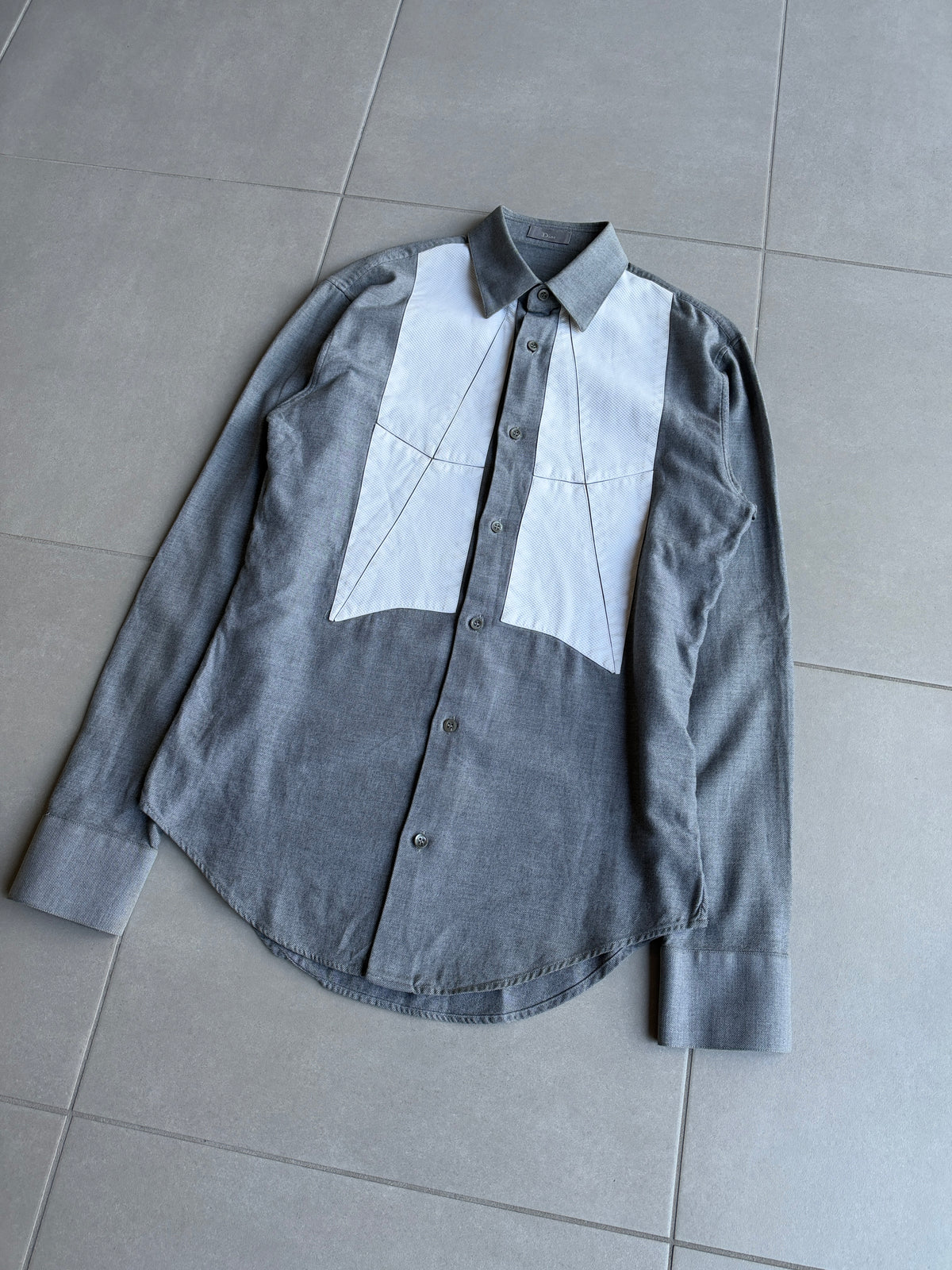 Dior Homme AW06 "These grey days" Paneled shirt