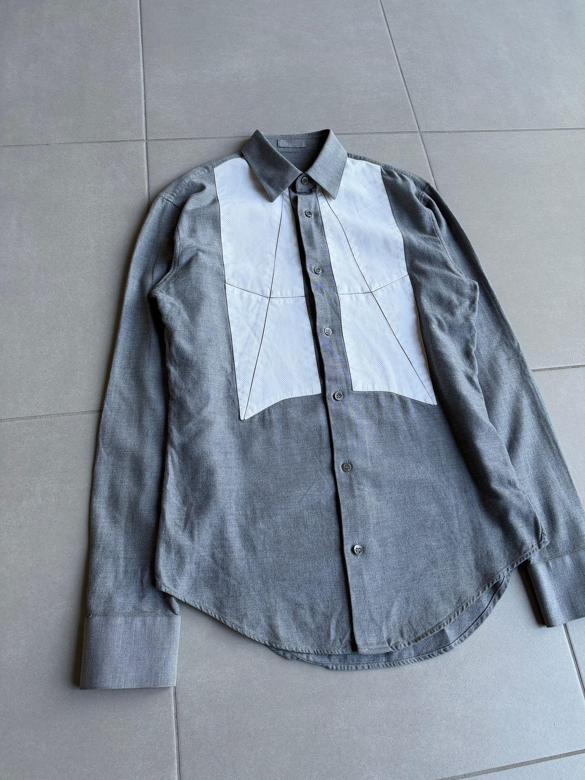 Dior Homme AW06 "These grey days" Paneled shirt