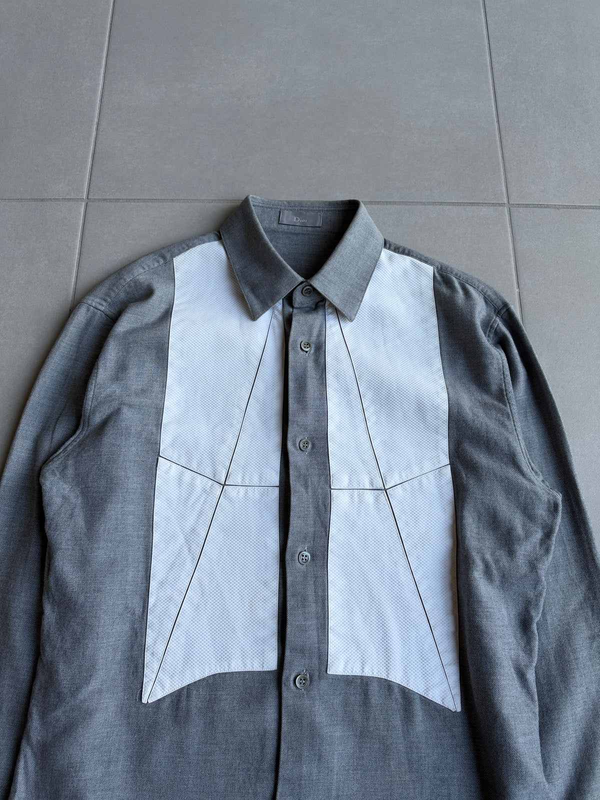 Dior Homme AW06 "These grey days" Paneled shirt