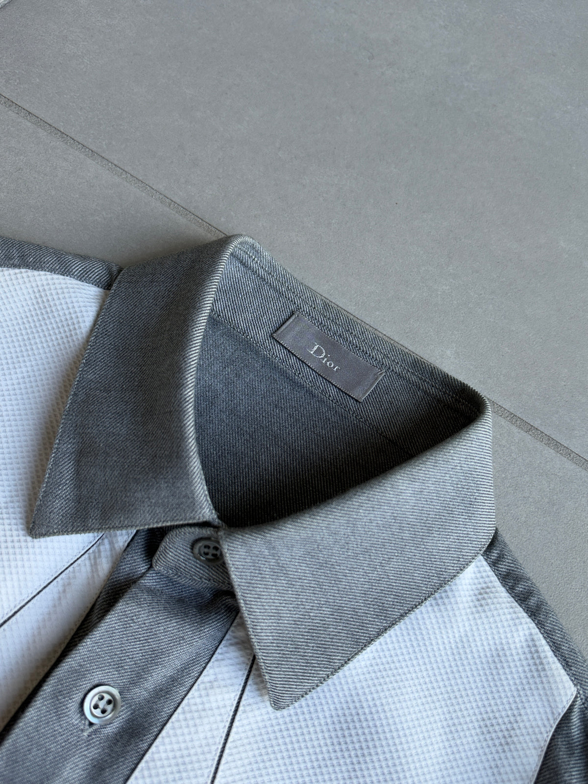 Dior Homme AW06 "These grey days" Paneled shirt