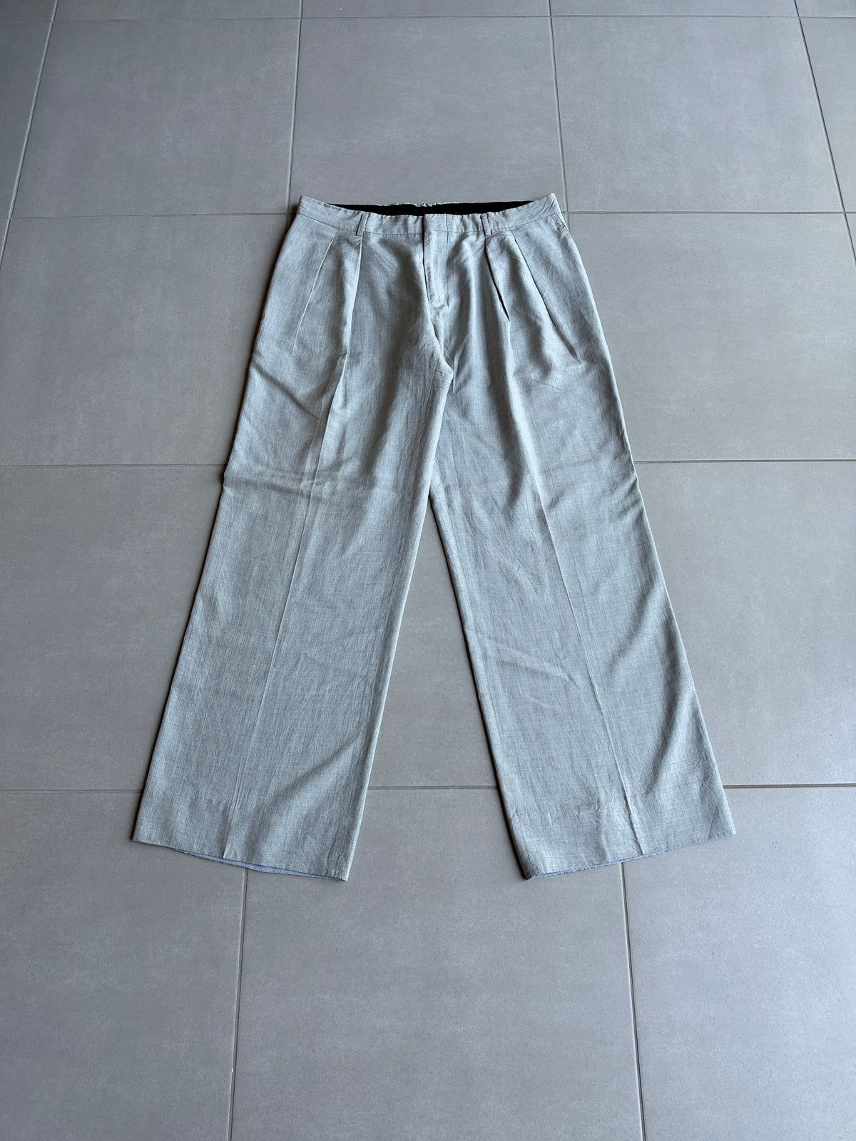 Dior Homme SS02 "Red/Boys don't cry' silk wide trousers
