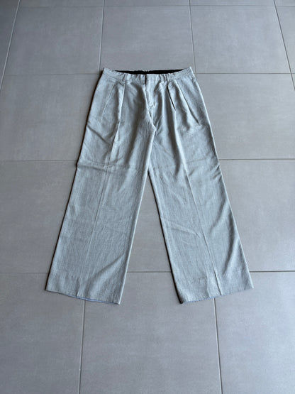 Dior Homme SS02 "Red/Boys don't cry' silk wide trousers