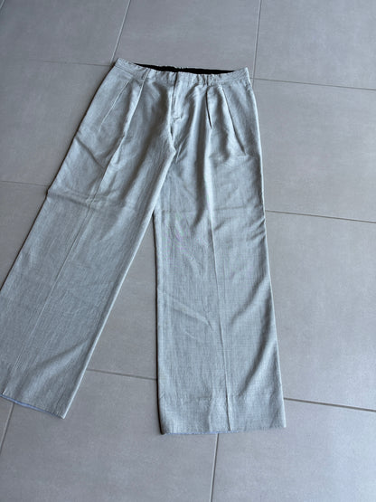 Dior Homme SS02 "Red/Boys don't cry' silk wide trousers