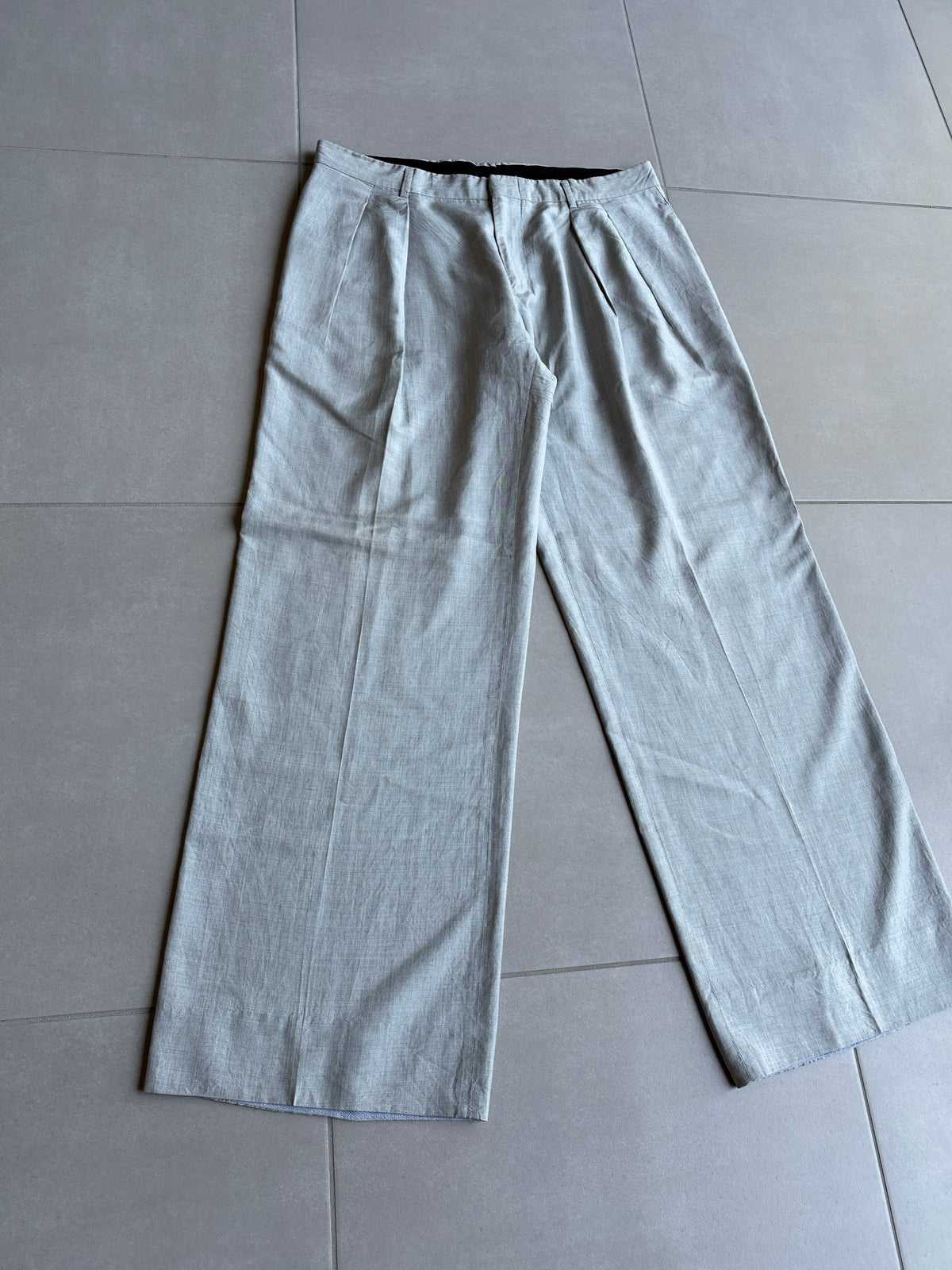 Dior Homme SS02 "Red/Boys don't cry' silk wide trousers