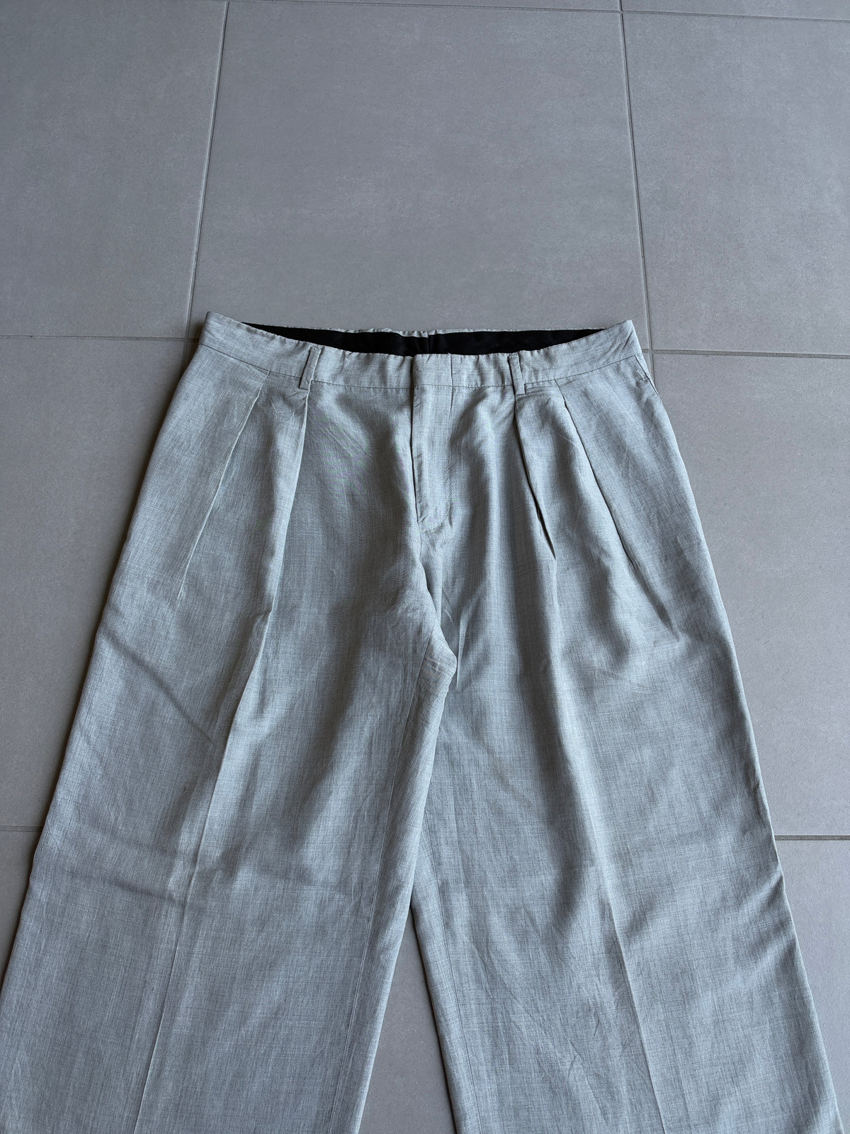 Dior Homme SS02 "Red/Boys don't cry' silk wide trousers