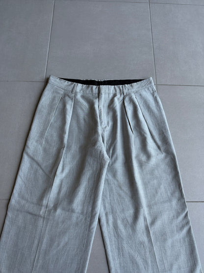 Dior Homme SS02 "Red/Boys don't cry' silk wide trousers