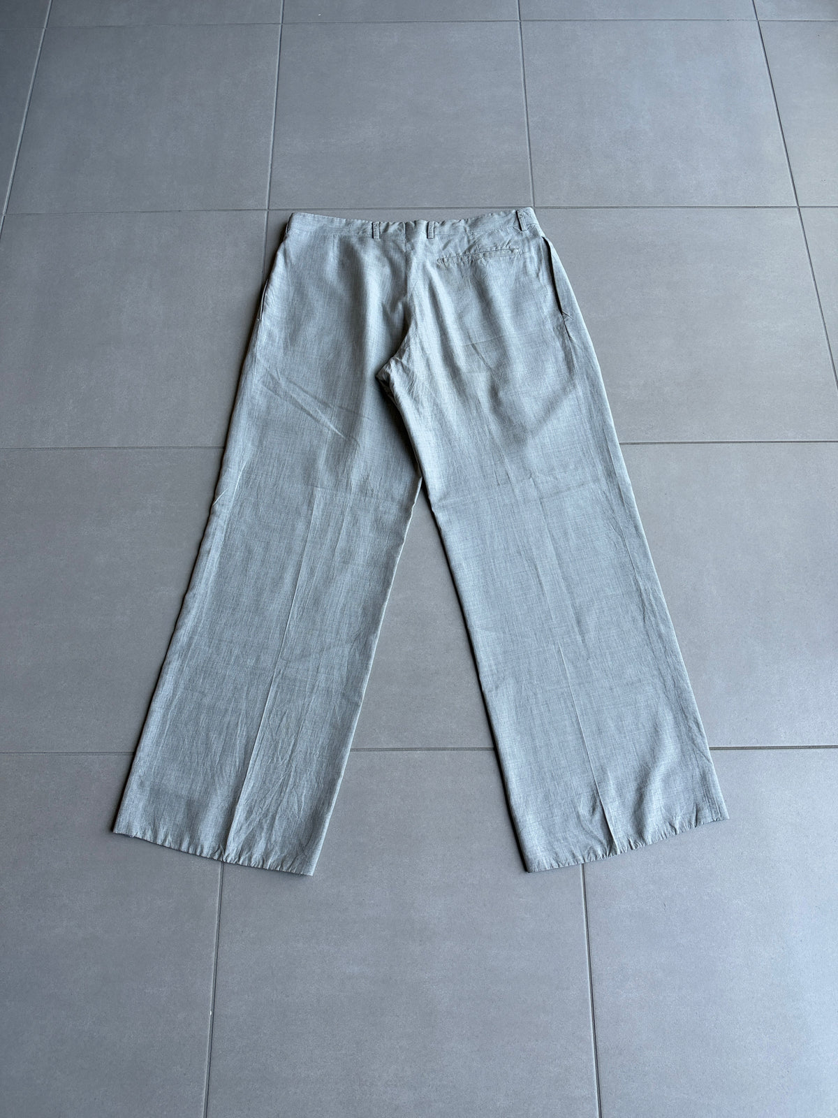 Dior Homme SS02 "Red/Boys don't cry' silk wide trousers