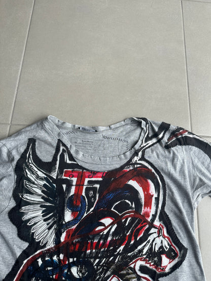 Balmain SS11 distressed graffiti T-shirt