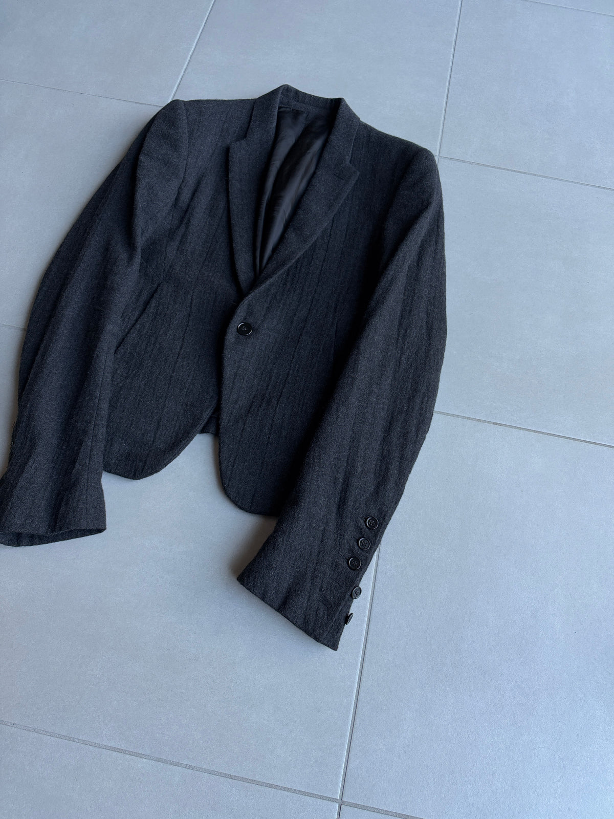 Rick Owens AW12 "MOUNTAIN" textured cropped blazer