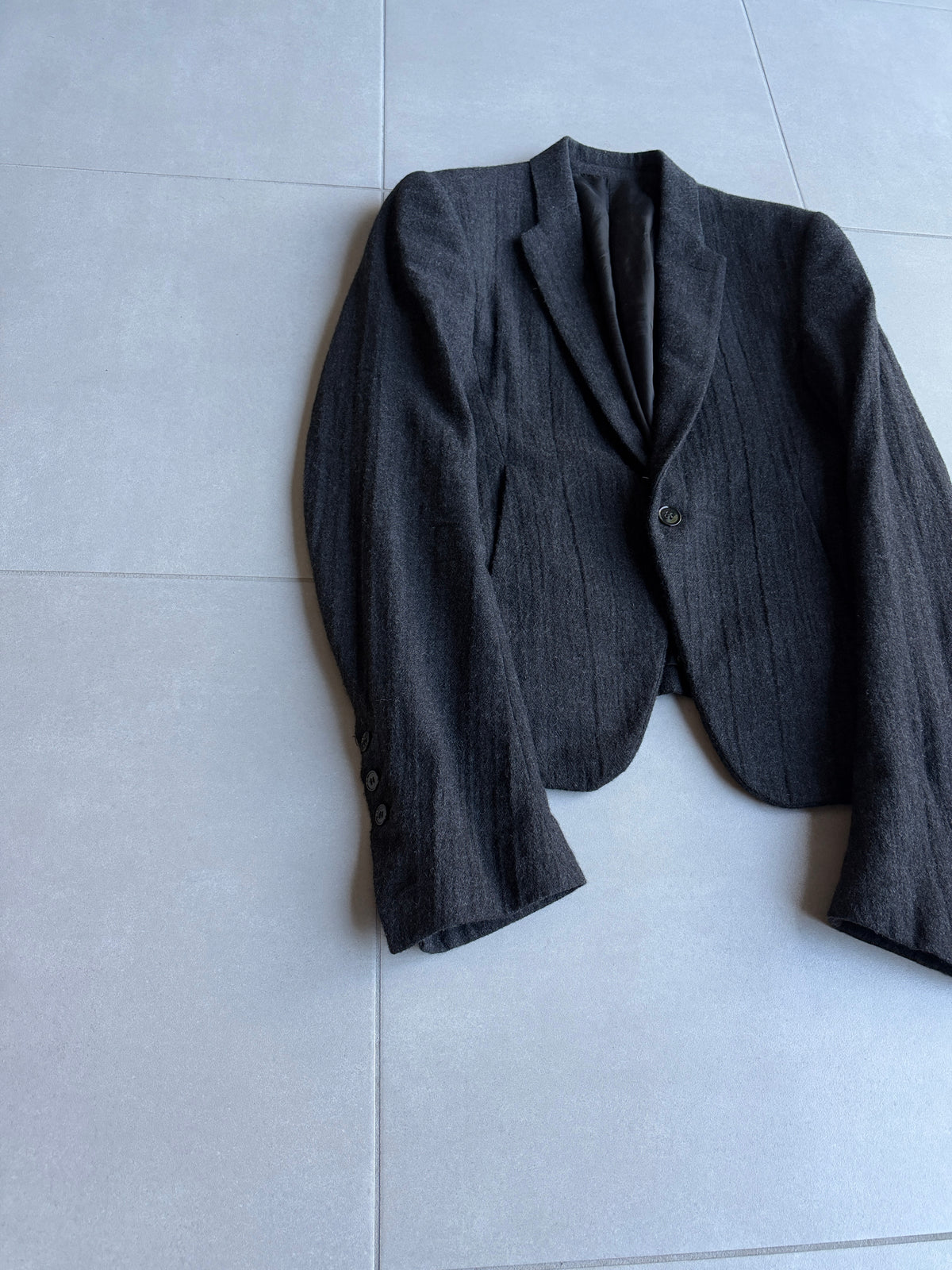 Rick Owens AW12 "MOUNTAIN" textured cropped blazer