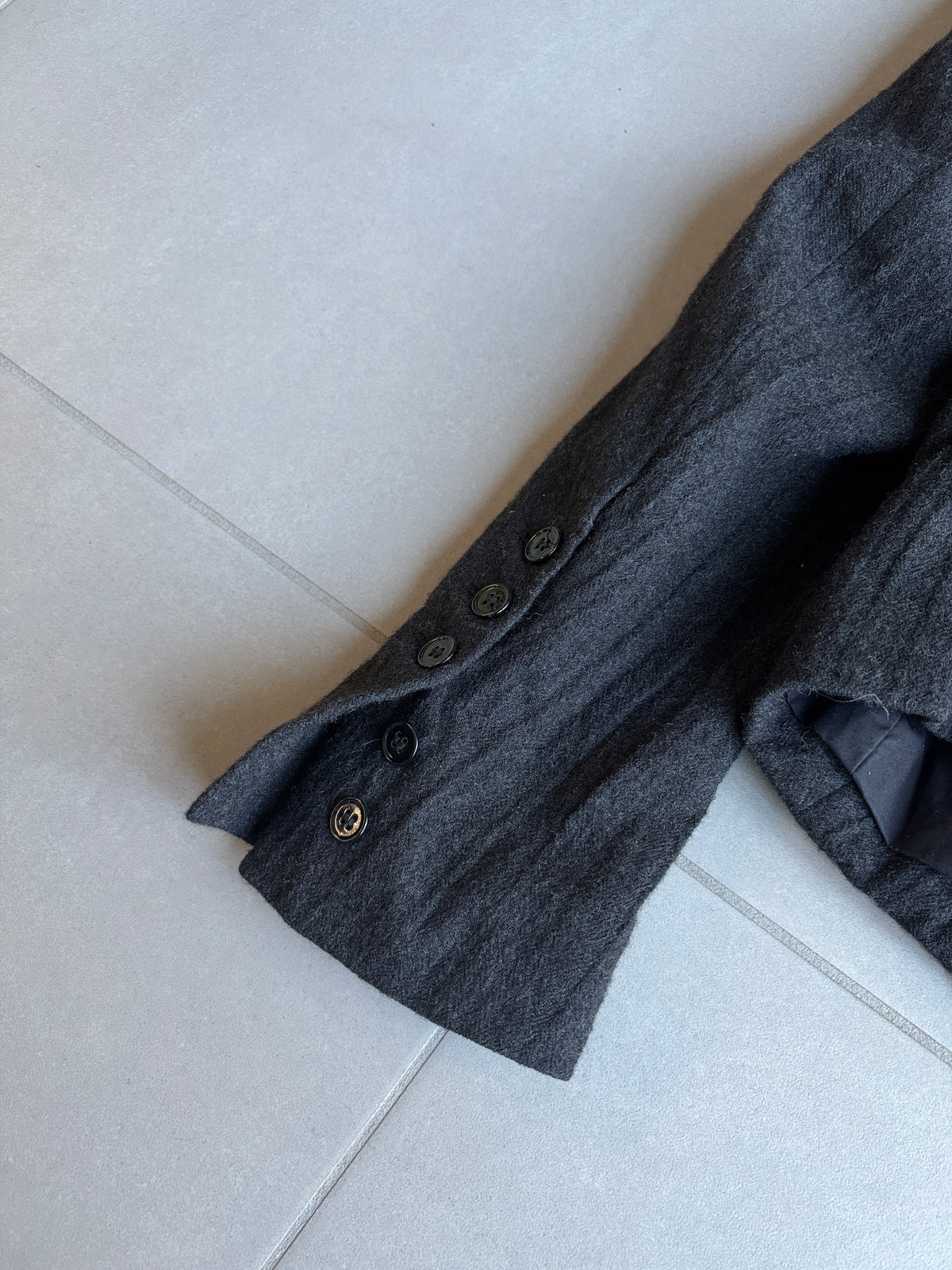 Rick Owens AW12 "MOUNTAIN" textured cropped blazer