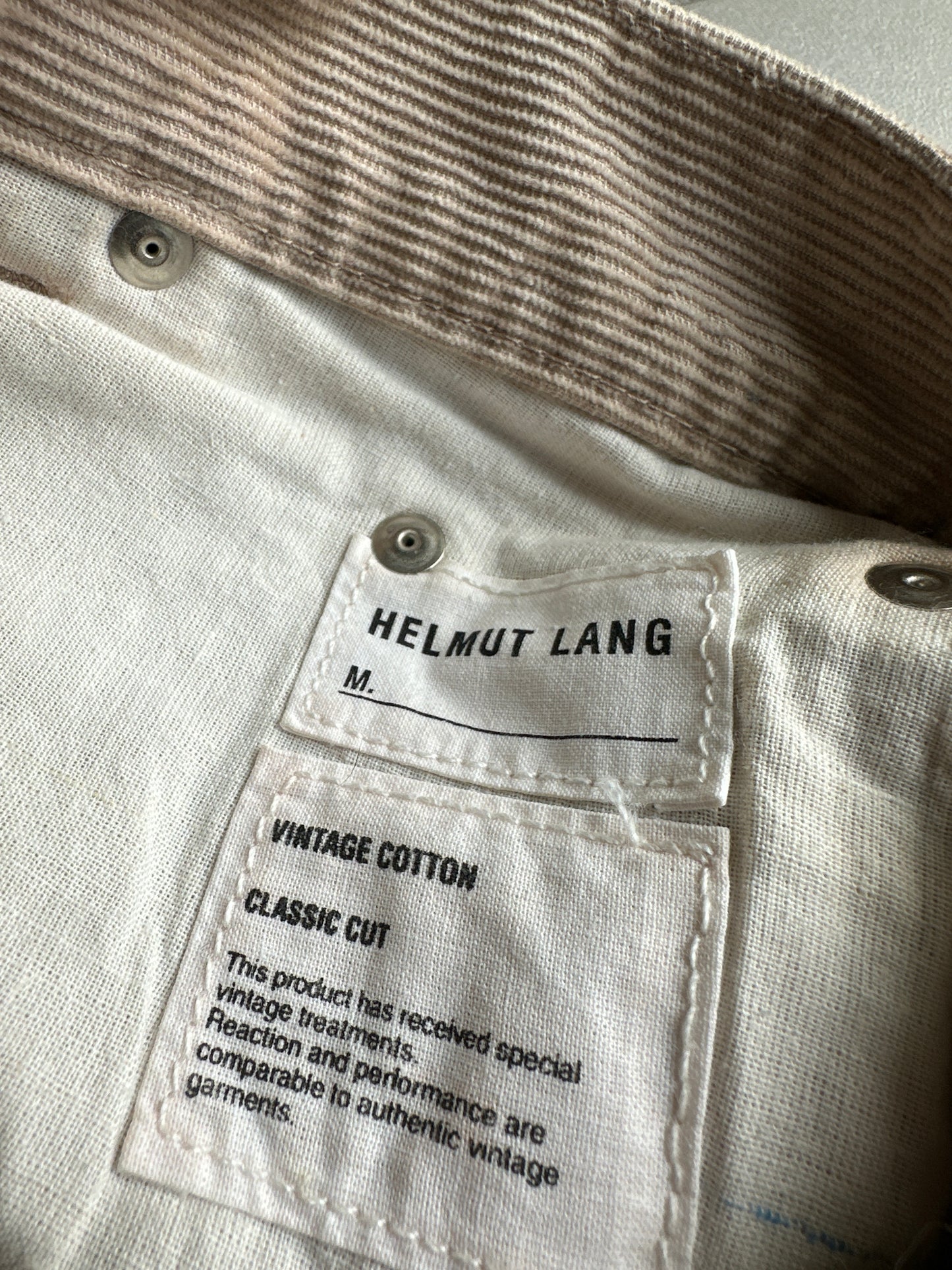 Helmut Lang Circa 2000’s classic cut corduroy trousers
