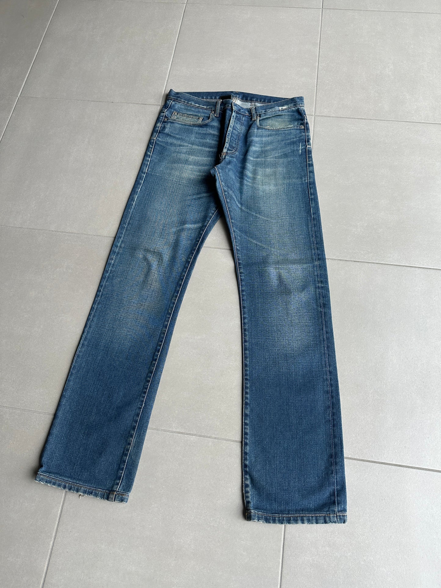 Dior homme AW04 “Victim of the crime” whiskered washed denim