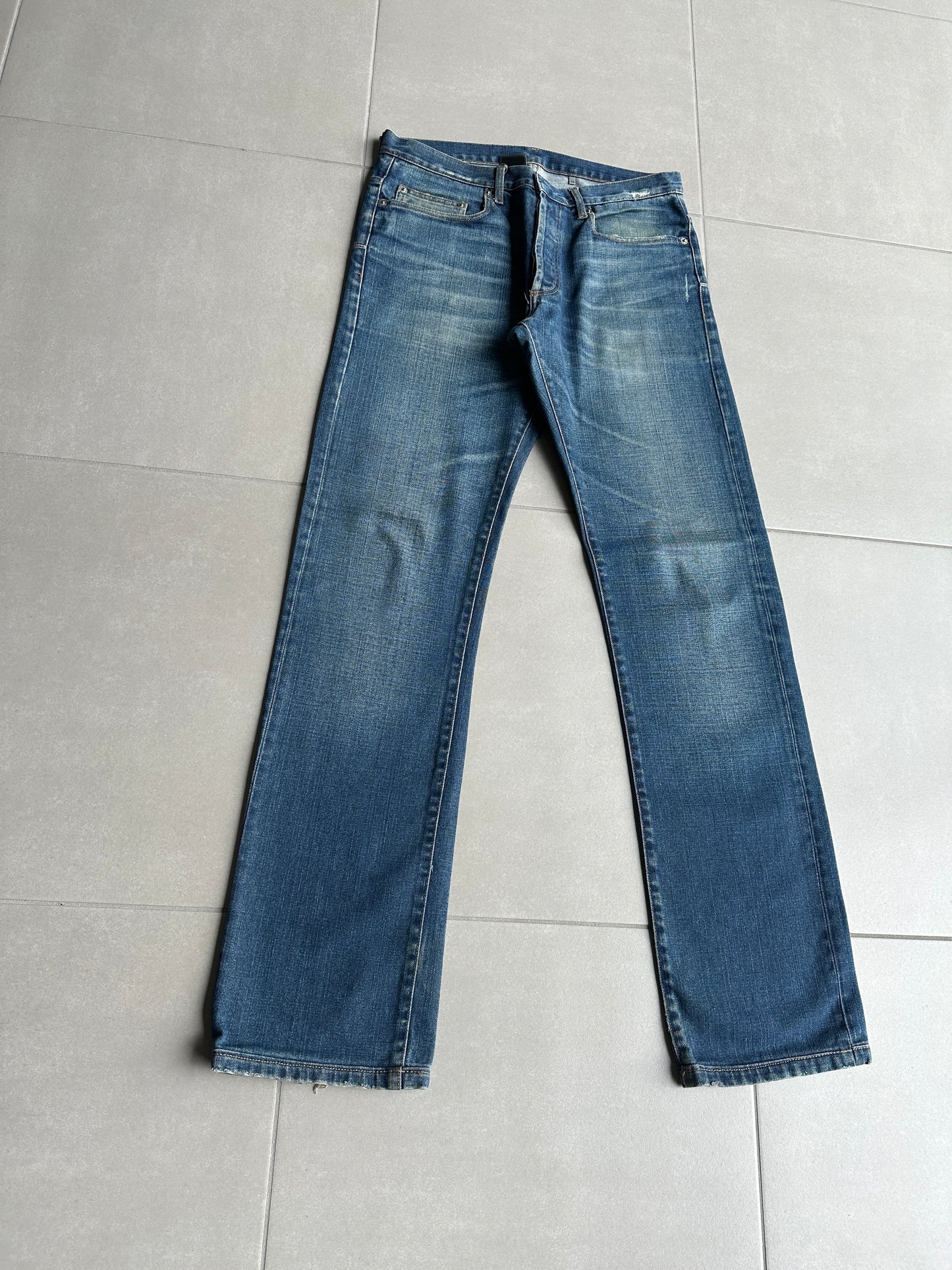 Dior homme AW04 “Victim of the crime” whiskered washed denim