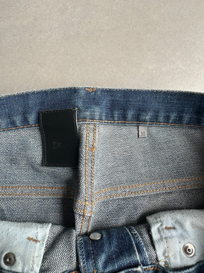 Dior homme AW04 “Victim of the crime” whiskered washed denim