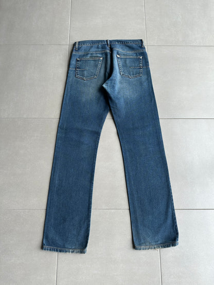 Dior homme AW04 “Victim of the crime” whiskered washed denim