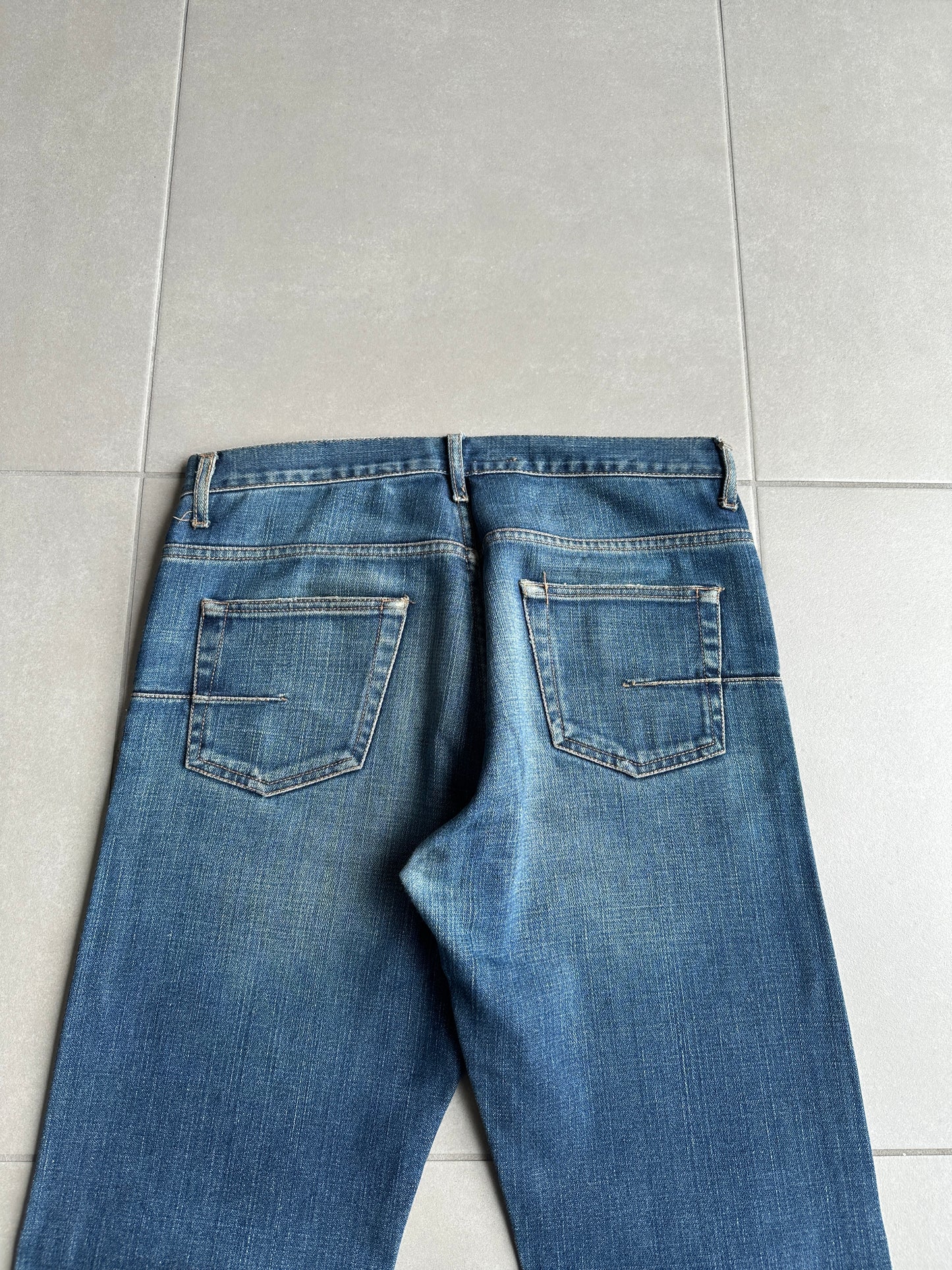 Dior homme AW04 “Victim of the crime” whiskered washed denim