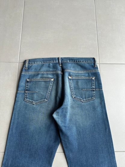 Dior homme AW04 “Victim of the crime” whiskered washed denim