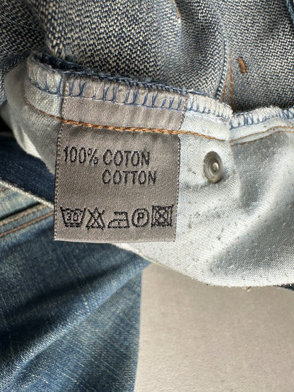 Dior homme AW04 “Victim of the crime” whiskered washed denim