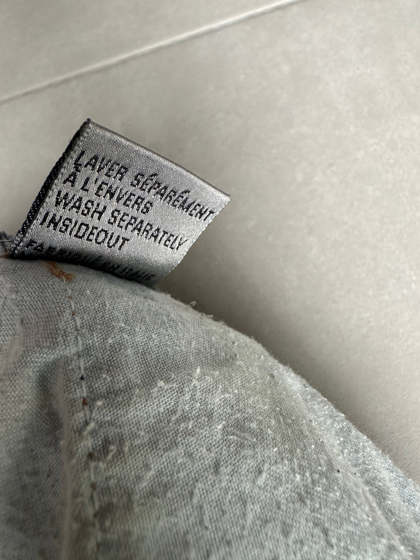 Dior homme AW04 “Victim of the crime” whiskered washed denim