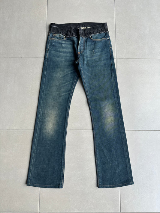 Dior Homme AW06 "These Grey Days" Bootcut cummerbund denim
