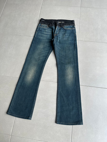 Dior Homme AW06 "These Grey Days" Bootcut cummerbund denim
