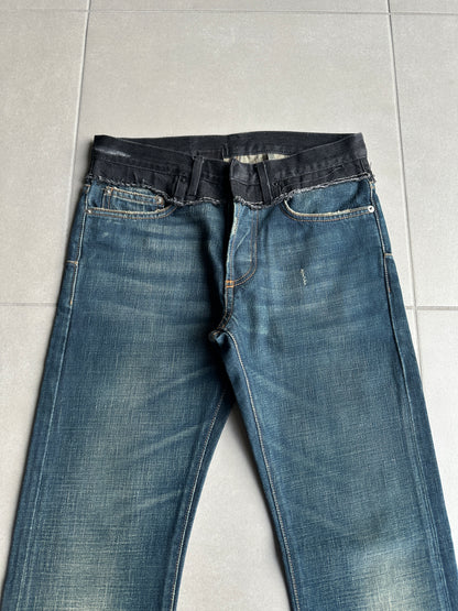 Dior Homme AW06 "These Grey Days" Bootcut cummerbund denim