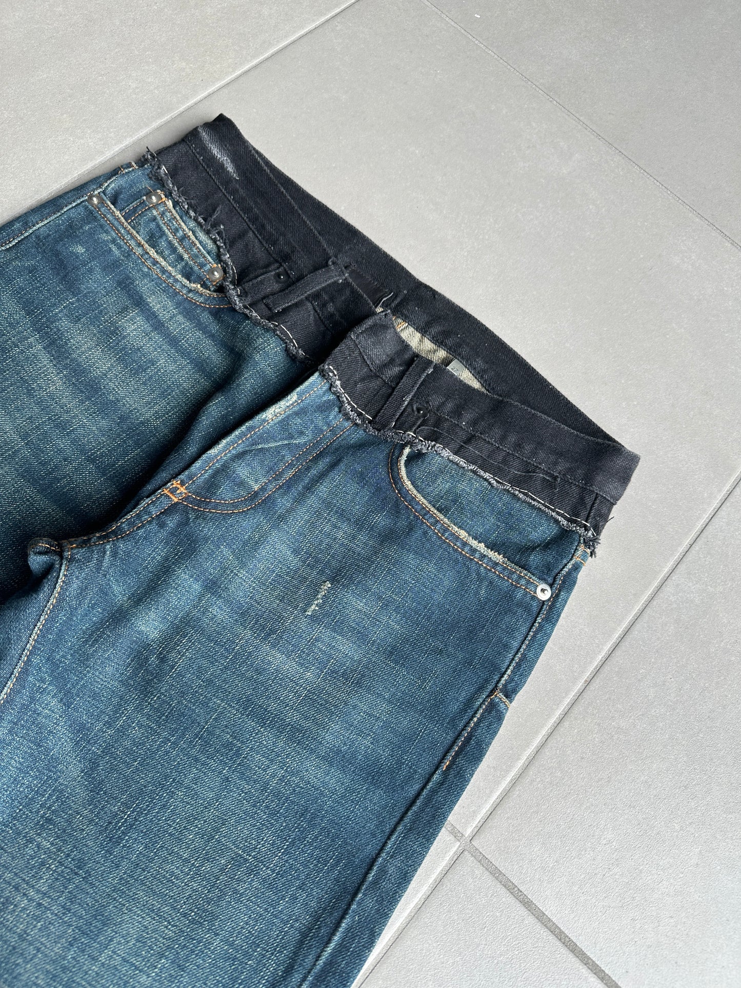 Dior Homme AW06 "These Grey Days" Bootcut cummerbund denim