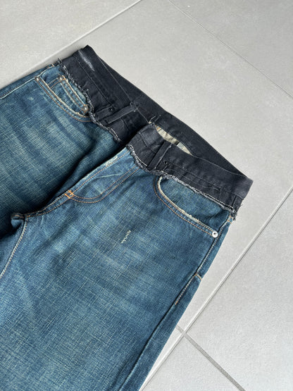 Dior Homme AW06 "These Grey Days" Bootcut cummerbund denim