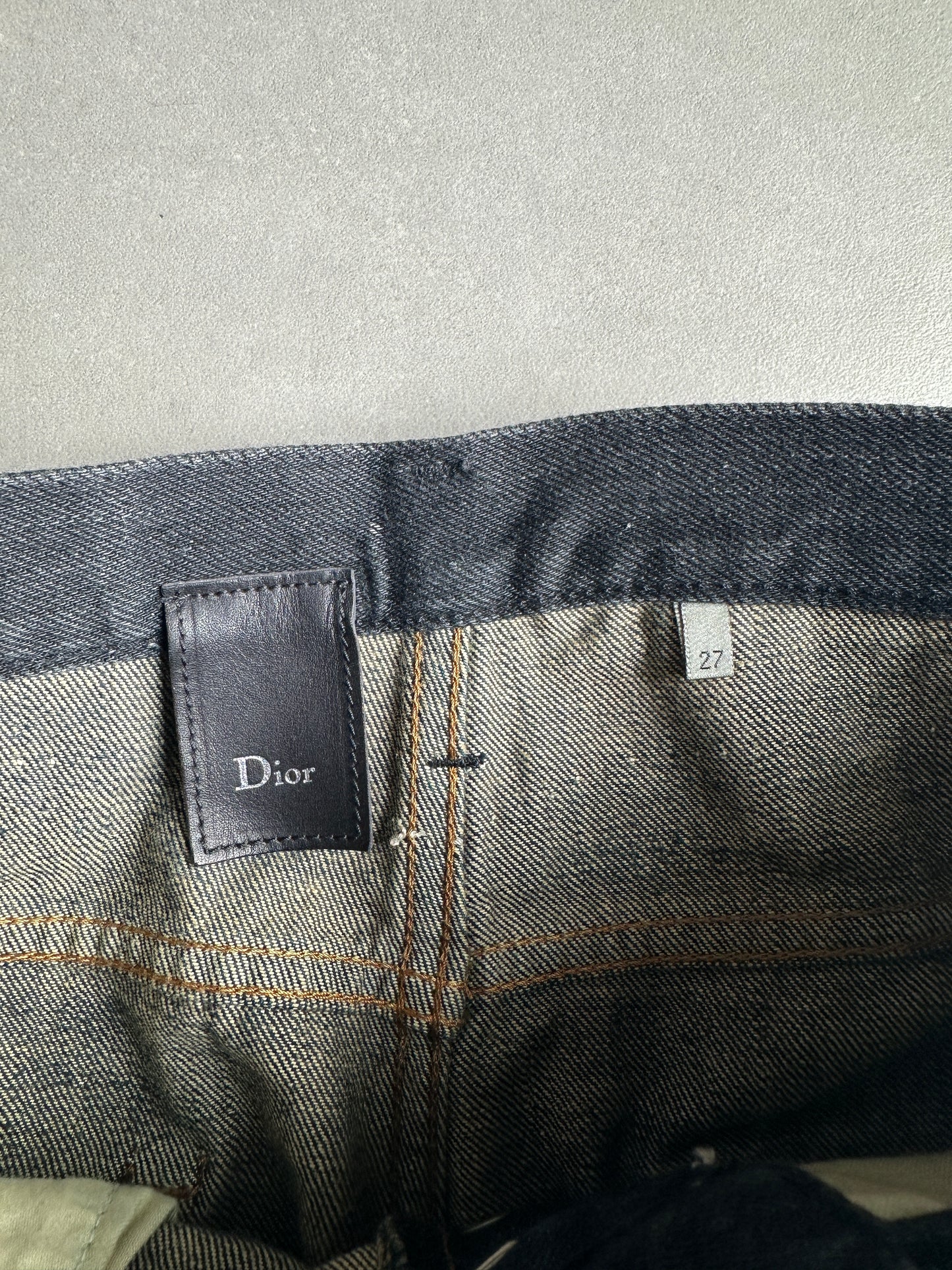 Dior Homme AW06 "These Grey Days" Bootcut cummerbund denim