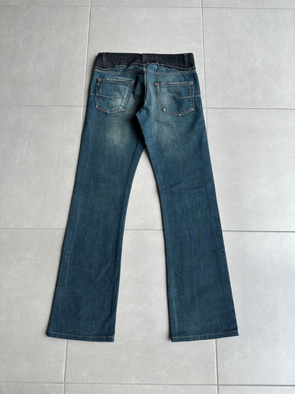 Dior Homme AW06 "These Grey Days" Bootcut cummerbund denim