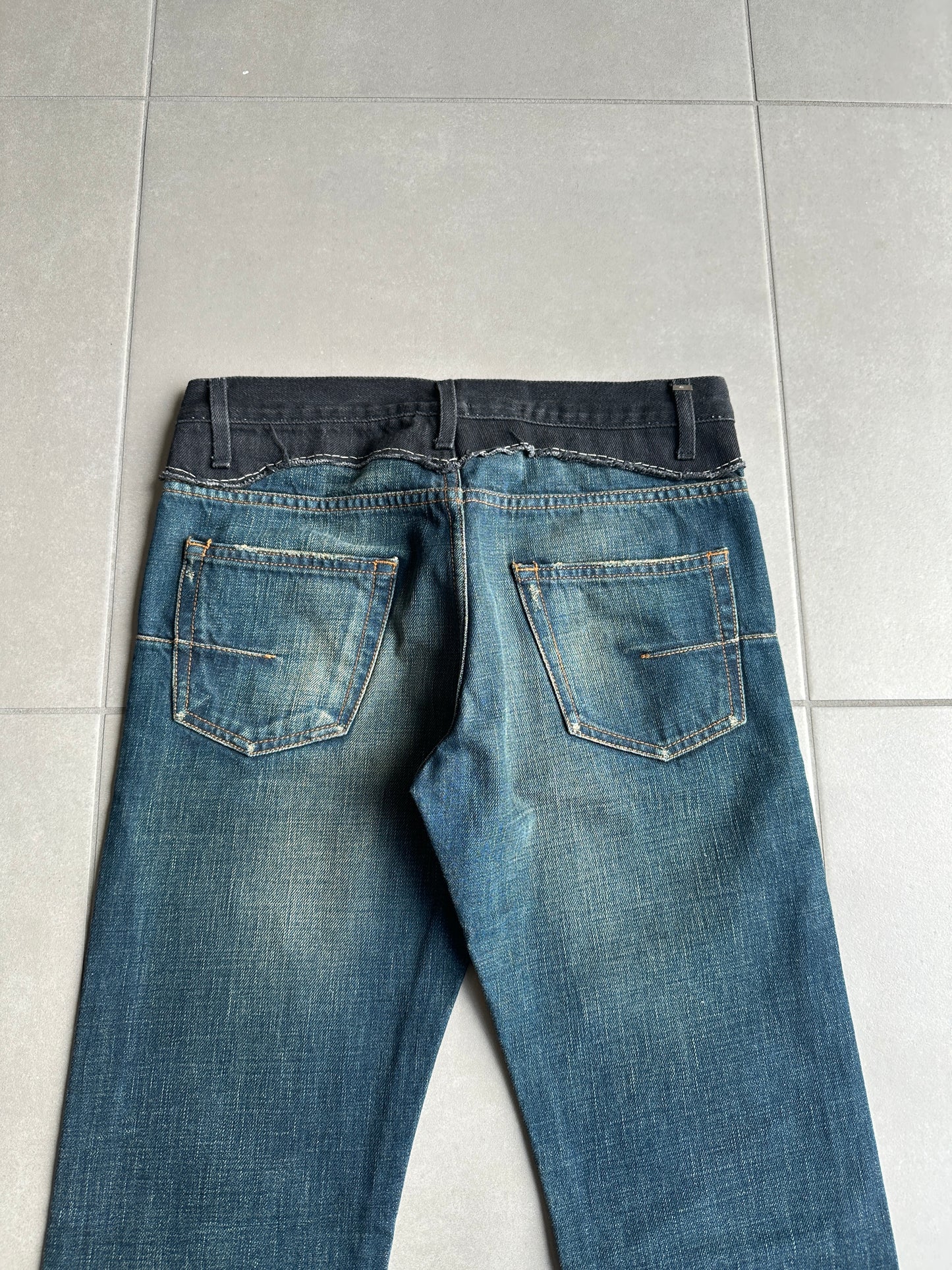 Dior Homme AW06 "These Grey Days" Bootcut cummerbund denim