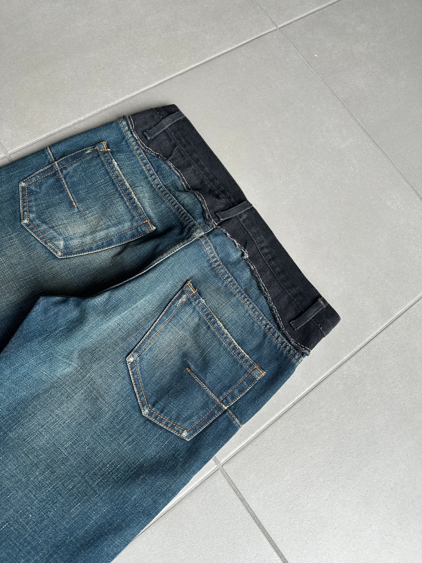 Dior Homme AW06 "These Grey Days" Bootcut cummerbund denim