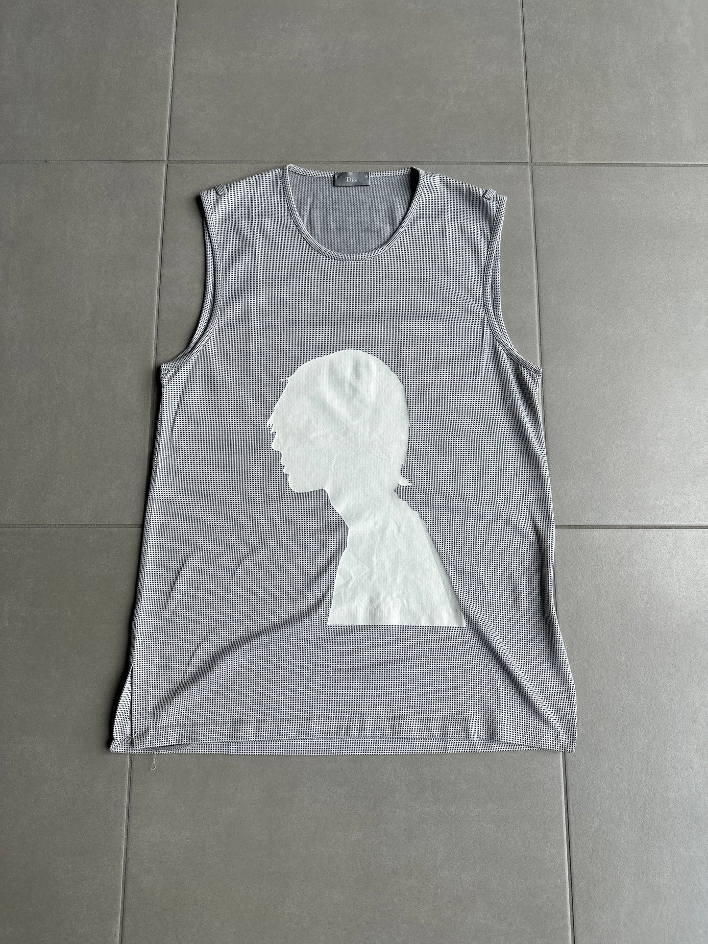 Dior Homme SS03 “Follow me” silhouette print tank top