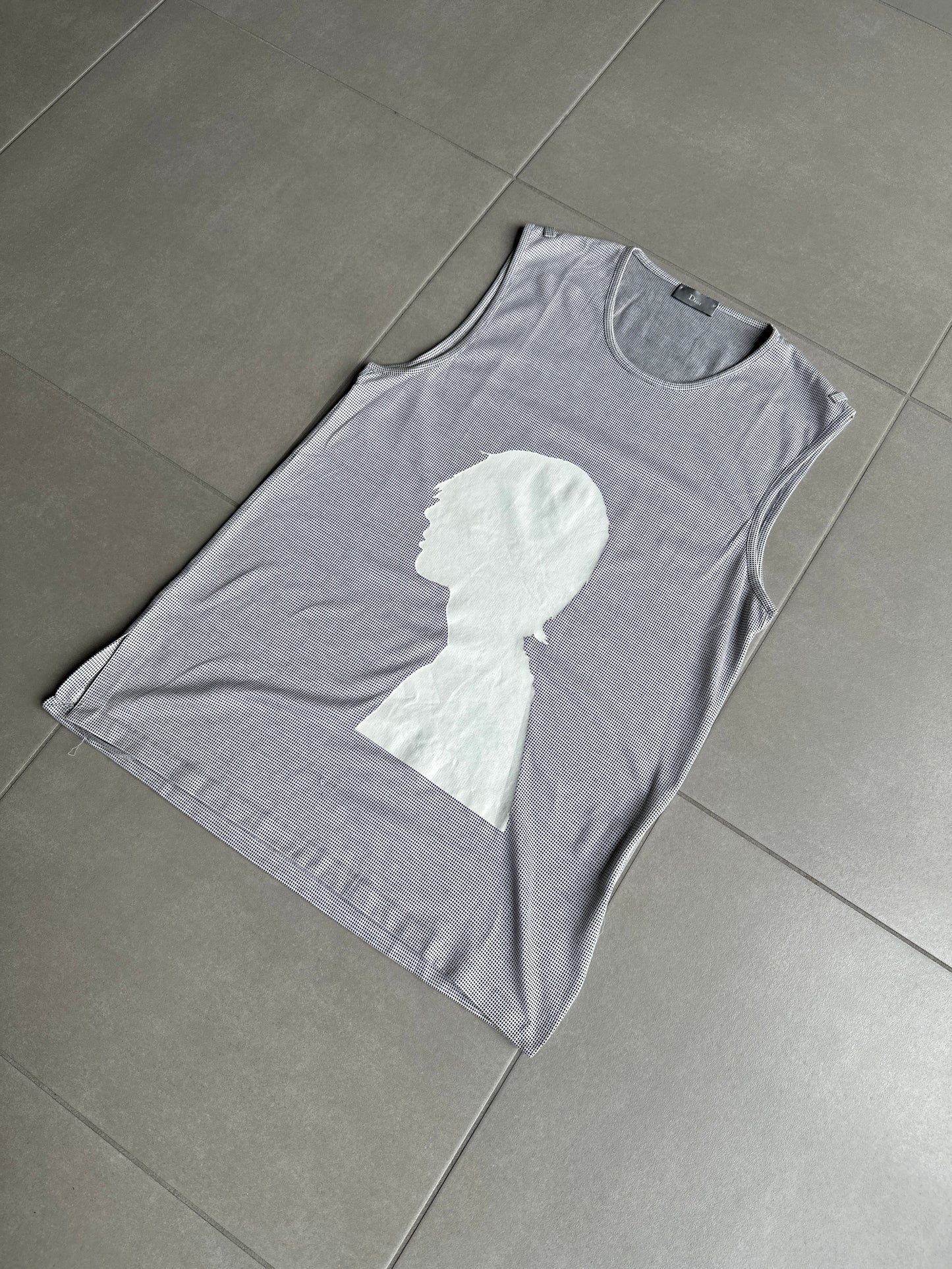 Dior Homme SS03 “Follow me” silhouette print tank top
