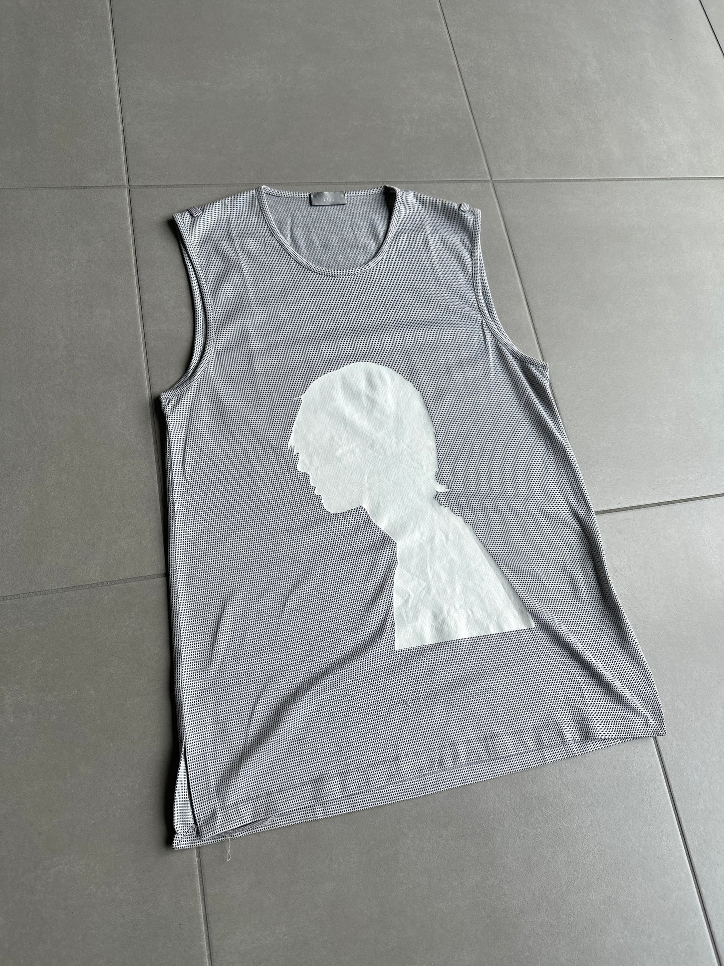 Dior Homme SS03 “Follow me” silhouette print tank top
