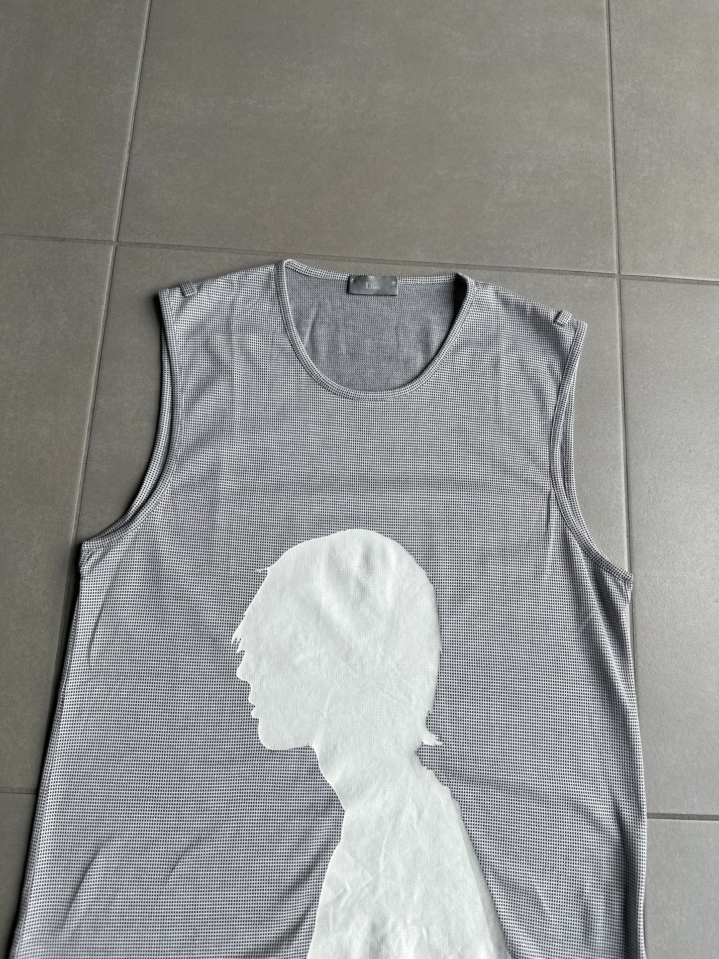 Dior Homme SS03 “Follow me” silhouette print tank top